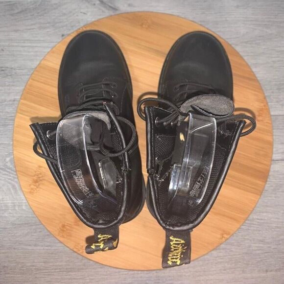 Doc Dr Martens Black Delaney Leather Boots Women’s Size 5 Men’s 4 Side Zip - Picture 6 of 10